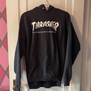 Black thrasher hoodie size large(42-44)